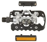 Exustar Clip-On Halb-Klickpedal, Silber/Schwarz, 311807