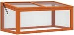 Outsunny Fr&uuml;hbeet Holz und Polycarbonat Treibhaus 90 x 46 x 40 cm Gew&auml;chshaus mit