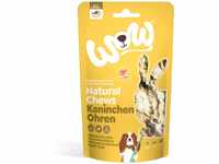 WOW Kausnacks I 100% Kaninchenohren mit Fell getrocknet I Single-Protein...