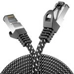 deleyCON 0,25m CAT7 LAN Kabel - Netzwerkkabel mit Kupfer & Nylonmantel - AWG27 600