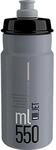 ELITE JET Grau Schwarz Logo 750 ml &ndash; Ultraleichte Fahrrad-Trinkflasche f&uuml;r