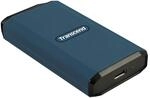 Transcened ESD410C 1TB USB 20Gbps, Type C, Dunkelblau, bis zu 2,000 MB/s, Externe SSD