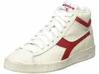 Diadora Unisex Game L High Waxed Hohe Sneaker, Weiß Rot, 40.5 EU