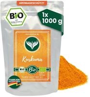 Azafran BIO Kurkuma Pulver Kurkumawurzel gemahlen 1kg | Fein-w&uuml;rziges Gew&uuml;rzpulver
