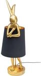 Kare Design Tischlampe Animal Rabbit, Gold/Schwarz, Hasenleuchte, Tischleuchte,