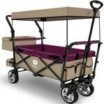 Miweba Faltbarer Bollerwagen MB-20 | Sonnendach UV-best&auml;ndig - 2X...