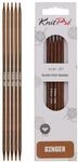 KnitPro Ginger Nadelspiele 6" (15cm) | 4mm