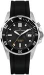 JACQUES LEMANS Herrenuhr Hybromatic Silikonband massiv Edelstahl 1-2170A