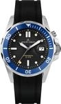 JACQUES LEMANS Herrenuhr Hybromatic Silikonband massiv Edelstahl 1-2170D