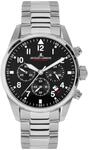 Jacques Lemans Herrenuhr Chronograph Barcelona Stahl/Schwarz 42-2C