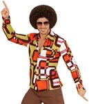 W WIDMANN Milano Party Fashion - 70er Jahre Herrenhemd | Groovy-Style, Hemd im