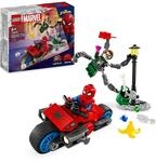 LEGO Marvel Motorrad-Verfolgungsjagd: Spider-Man vs. Doc Ock, Superhelden-Spielzeug
