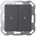 GIRA 517328 KNX Taster, Wippe 2fach, System 55, Anthrazit