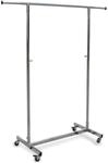 GERSO Reiserollst&auml;nder h&ouml;henverstellbar 100-180cm Kleiderstange rollbar...