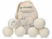 Navaris Trocknerbälle 6er Pack ökologisch - Ball für Wäschetrockner aus 100%