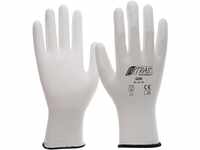 12 Paar Montagehandschuh Nylon NITRAS 6200 weiß PU Handschuhe Gr. XL (9)