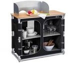 BERGER K&uuml;chenbox Deluxe Campingk&uuml;che Campingschrank faltbar mit Bambus,