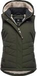 Ragwear Damen Winter-Steppweste Hesty, wasserdicht, mit abnehmbarer Kapuze