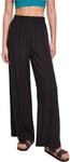Urban Classics Damen Hose Ladies Wide Leg Viscose Pants, Weite Hose f&uuml;r Frauen,