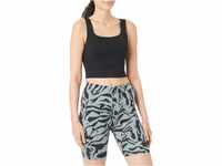 Urban Classics Damen TB4791-Ladies Soft AOP Cycle Yoga-Shorts, blackzebra, XS