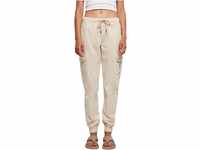 Urban Classics Damen TB3626-Ladies High Waist Cargo Jogging Pants Hose, whitesand, L