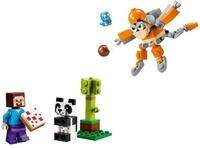 Lego Konstruktionsspielzeug Minecraft Steve mit Baby-Panda