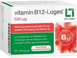 vitamin B12-Loges 500 ug - 180 Kapseln - hochdosiertes Hydroxocobalamin |...