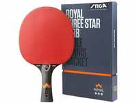 STIGA Royal 3 Sterne Tischtennis Schläger, Schwarz/Rot