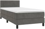 vidaXL Boxspringbett mit Matratze LED Polsterbett Bett Einzelbett Bettrahmen