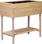 dobar 58176FSCe breites Hochbeet aus Holz mit Ablageboden - Fr&uuml;hbeet Bausatz f&uuml;r