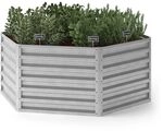 OK-Living Hochbeet, Silber, 129 x 129 cm | zur Anzucht und Kultivierung von...
