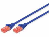 DIGITUS LAN Kabel Cat 6 - 1m - CCA Netzwerkkabel Mit RJ45 - U/UTP Ungeschirmt -