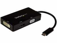 StarTech.com USB-C Multiport Adapter - 4K 30 Hz - USB C auf HDMI / DVI / VGA - USB