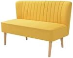 vidaXL Sofa 2-Sitzer Stoffsofa Loungesofa Couch Stoff 117 x 55,5 x 77 cm Gelb