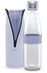 boddels Glastrinkflasche DREE 650ml mit Neoprenh&uuml;lle, Borosilikat-Glas,