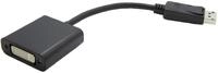 VALUE DisplayPort-DVI Adapter, DP Stecker-DVI Buchse, 0,15 m, Kompatibel mit Laptop,