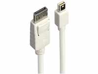 LINDY Anschlusskabel Mini DisplayPort Stecker, DisplayPort Stecker 1.00m Weiß...