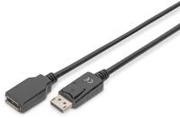 DIGITUS DisplayPort Verl&auml;ngerungskabel, DP St/Bu,2.0m, m/Verriegelung, DP 1.2 -