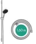 hansgrohe Rainfinity - Duschset, runder Duschkopf mit Brausestange 90cm, Halterung
