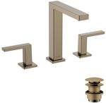 hansgrohe Tecturis E - 2-Loch Waschtischarmatur mit Push-Open Ablauf,...
