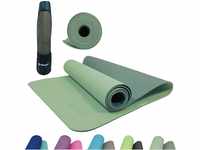 Schildkröt-Fitness Unisex – Erwachsene Yogamatte 4mm BICOLOR, Grün/Moosgrün,
