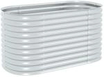 vidaXL Hochbeet Stahl Silbern 160x80x81 cm Gem&uuml;sebeet Pflanzbeet Pflanzkasten