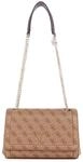 GUESS Noelle Girlfriend Satchel Latte Logo/Brown