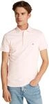 Tommy Hilfiger Herren Poloshirt Kurzarm 1985 Slim Fit, Rosa (Light Pink), L