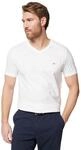 Gant Herren Slim Shield V-Neck T-Shirt T Shirt, Wei&szlig;, XXL EU