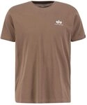 Alpha Industries Basic T Small Logo T-Shirt f&uuml;r Herren Taupe
