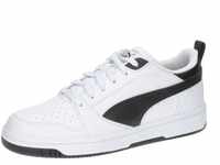 PUMA Rebound V6 LO JR Sneaker, White Black Black, 37.5 EU