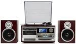 Trevi TT 1072 DAB, 33, 45 und 78 RPM Vinyl-Plattenspieler, Kabelloser Vinyl-Player,
