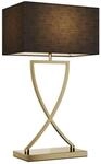 Lucande Tischlampe Evaine (Modern) in Schwarz aus Metall (1 flammig, E27) - Textil