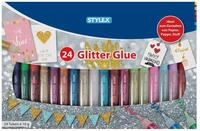 Stylex 23384 - Glitter Glue im farbenfrohen Set mit 24 Tuben &aacute; 10 g,